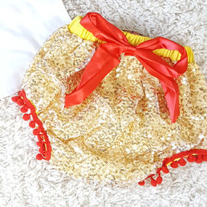 Girls Belle Themed Diaper Covers Shorts 2T
